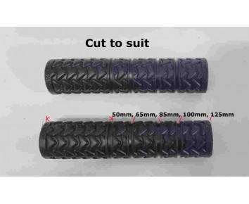 Black Soft Rubber Grips Suitable for revoshift twist grip on one side 50mm, 65mm, 85mm, 100mm, 125mm
